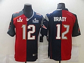 Nike Buccaneers 12 Tom Brady Red Navy Blue Super Bowl Patch Split Vapor Untouchable Limited Jersey Dzhi,baseball caps,new era cap wholesale,wholesale hats